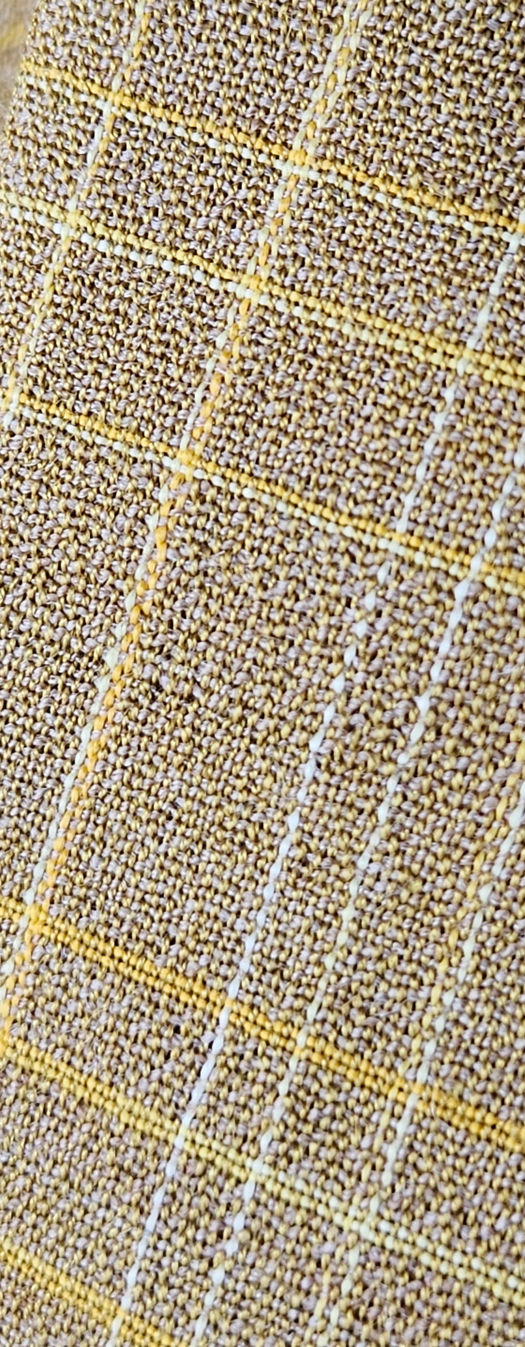 Mustard checker -Wool Kimono