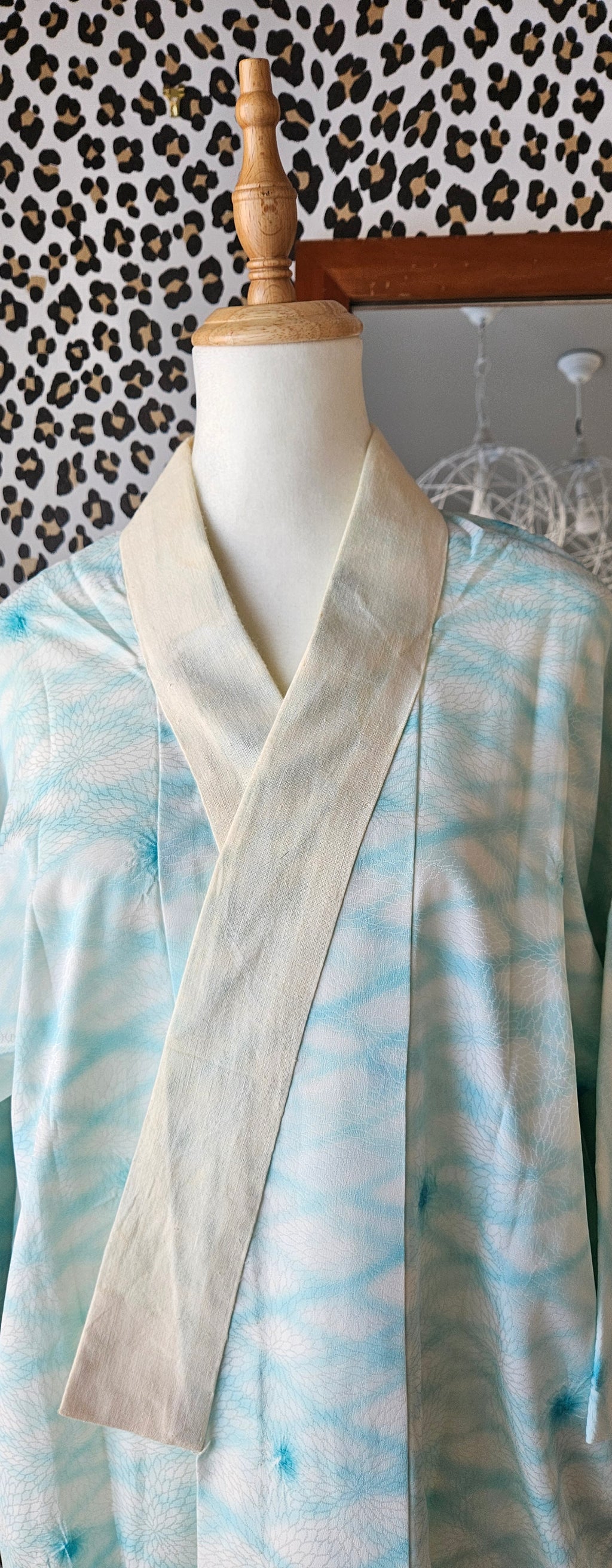 Shibori Teal under Kimono
