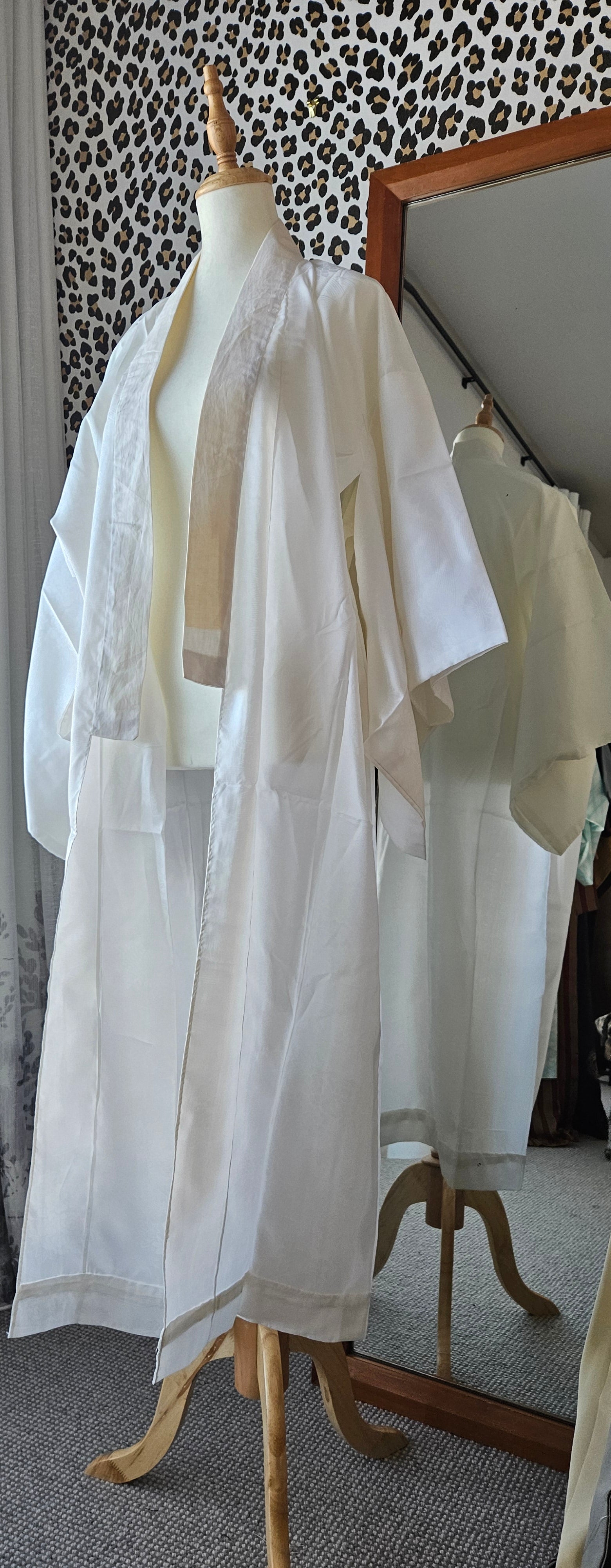 White silk under kimono