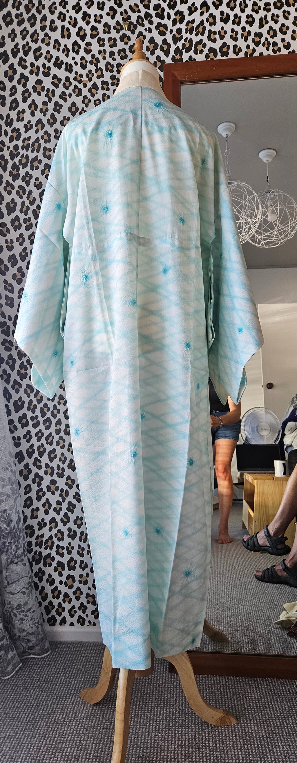 Shibori Teal under Kimono