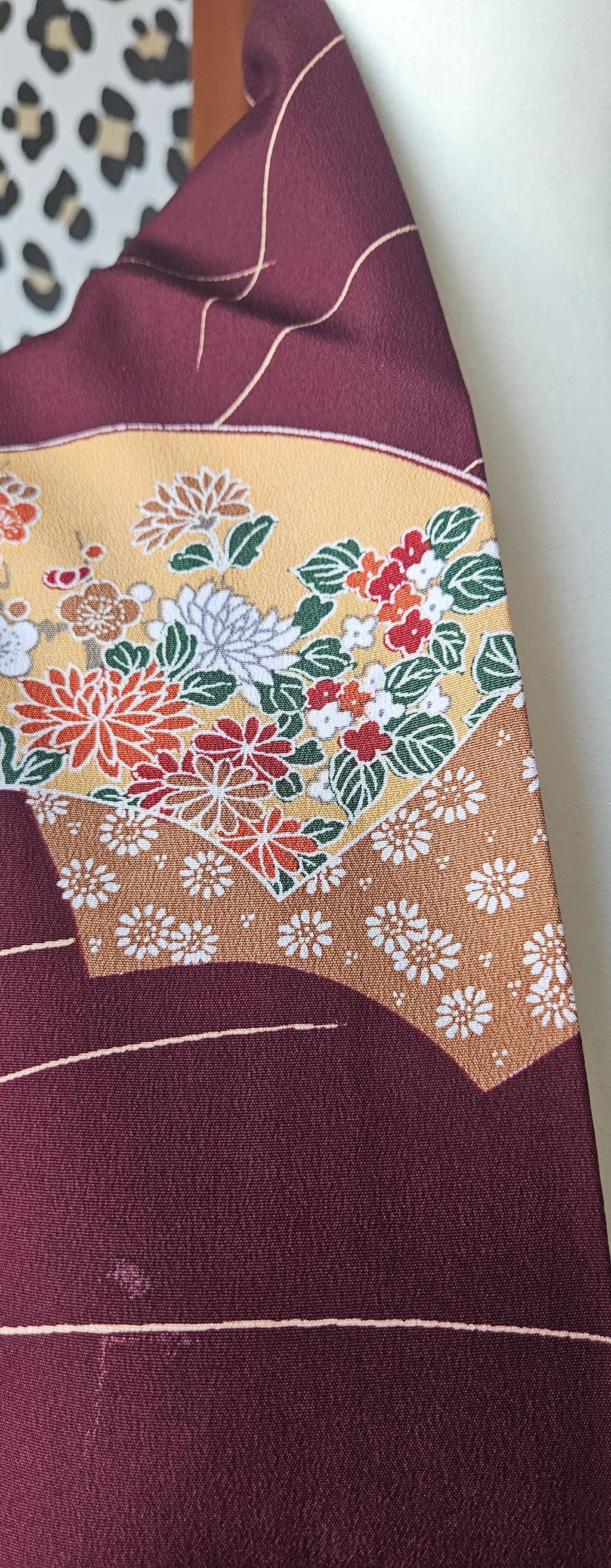 Plum with Gold Fans -Haori