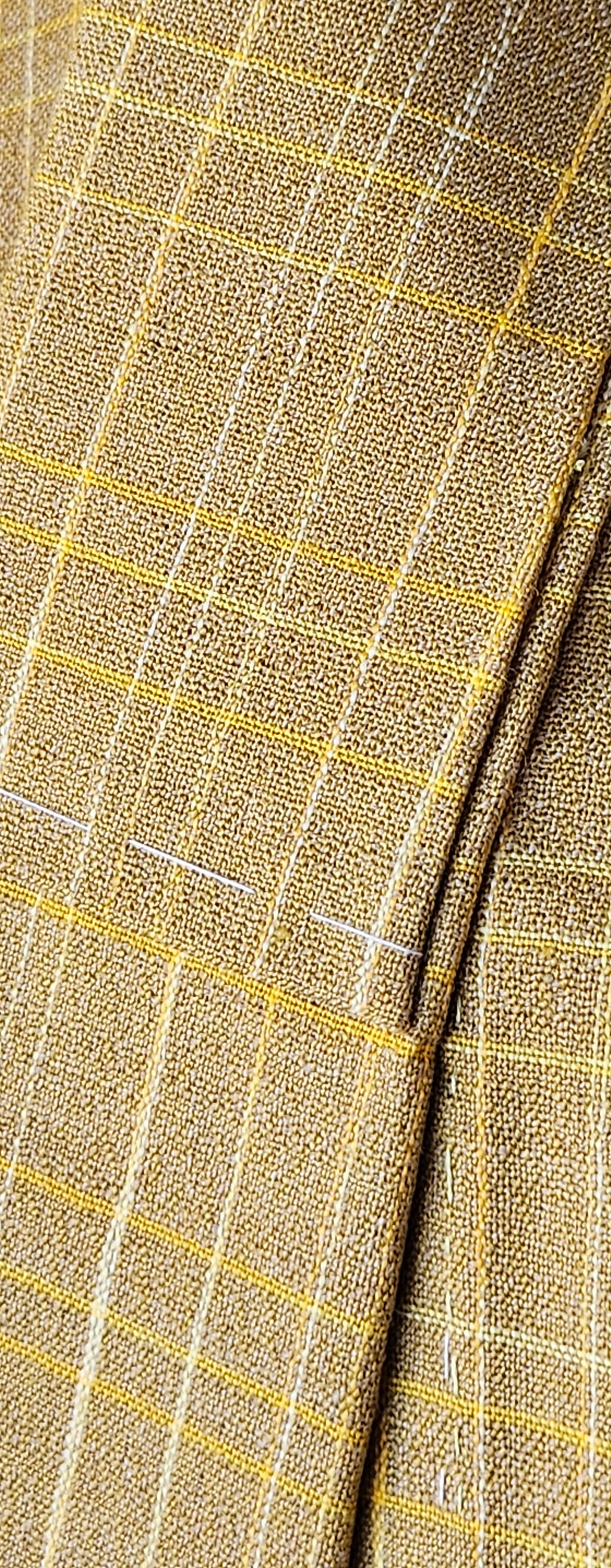 Mustard checker -Wool Kimono