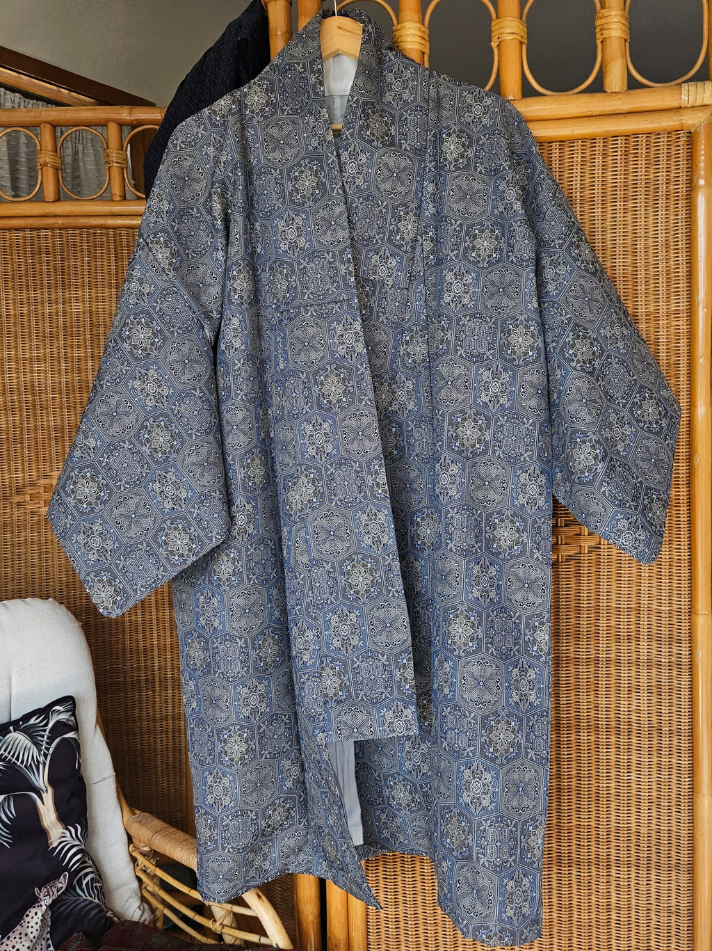 Blue Brocade Haori - Updated fit