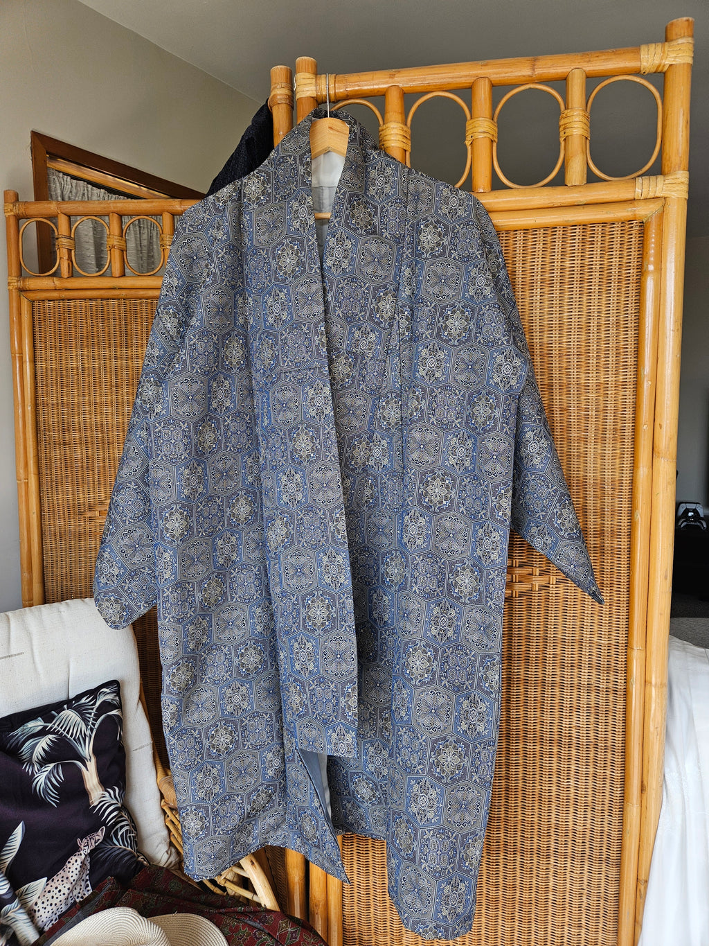 Blue Brocade Haori - Updated fit
