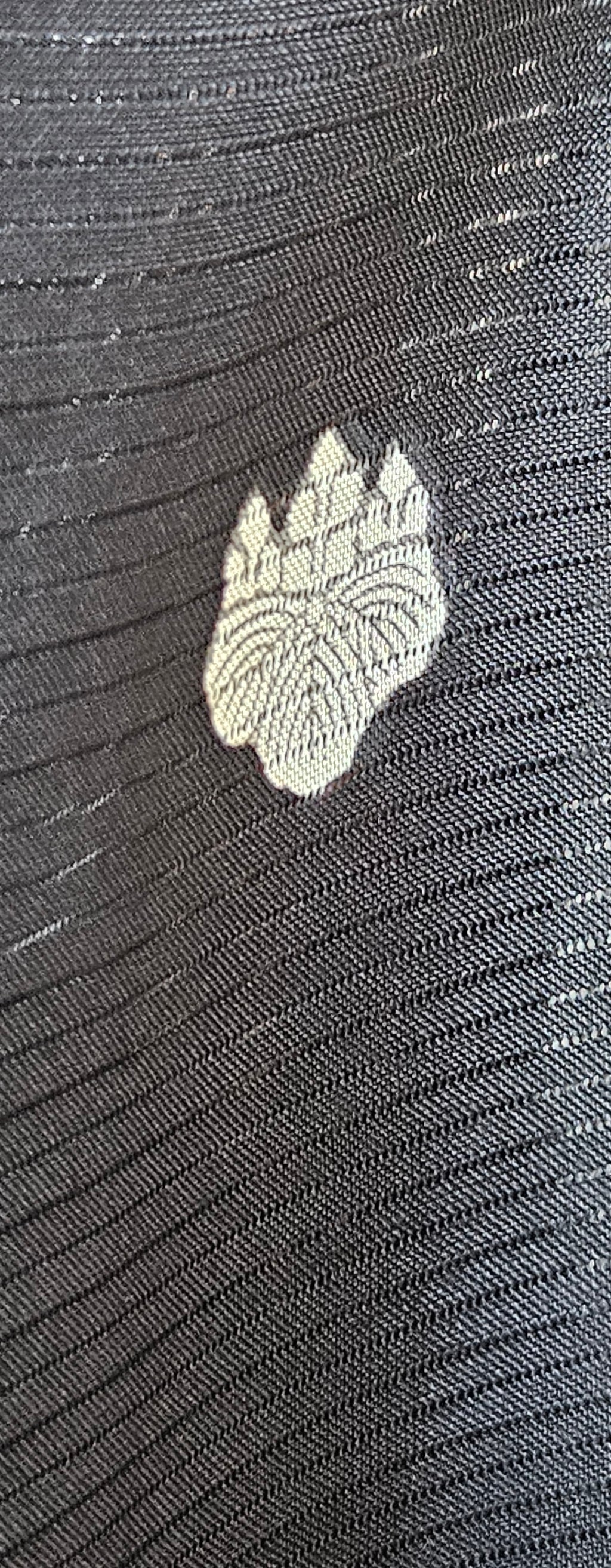 Black thin silk under kimono