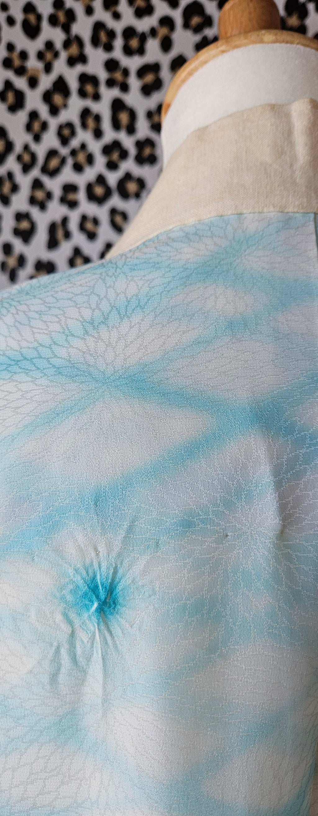 Shibori Teal under Kimono