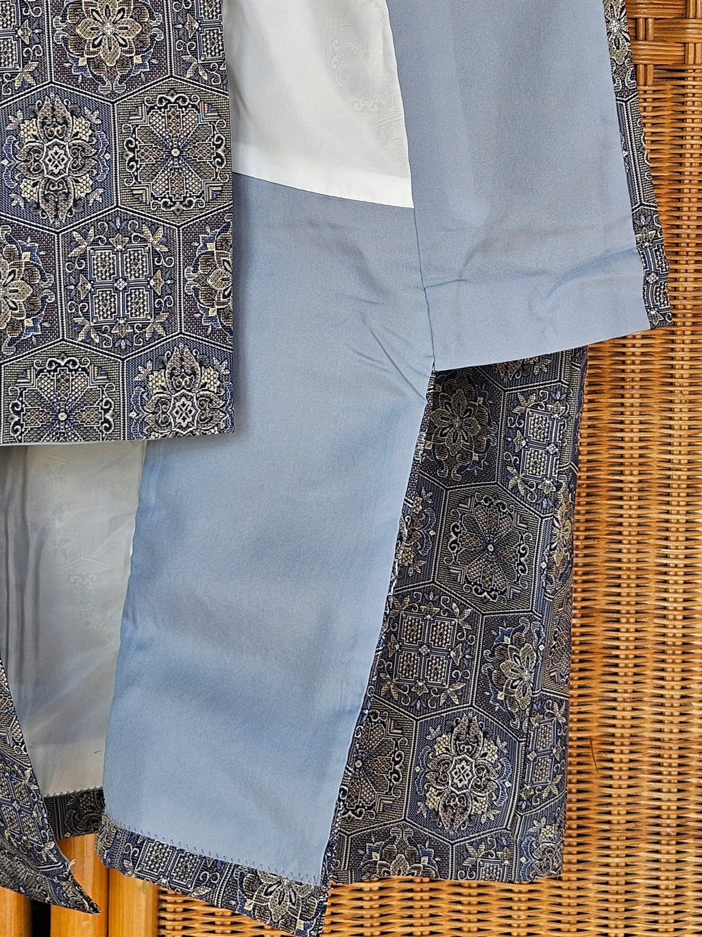 Blue Brocade Haori - Updated fit