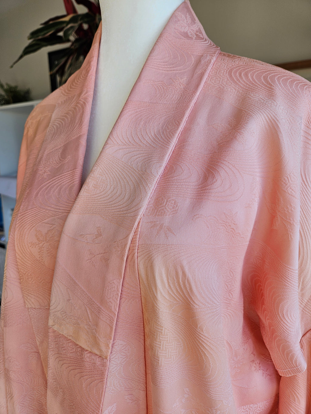 Peach Sunset Wave - Silk Kimono -Updated fit