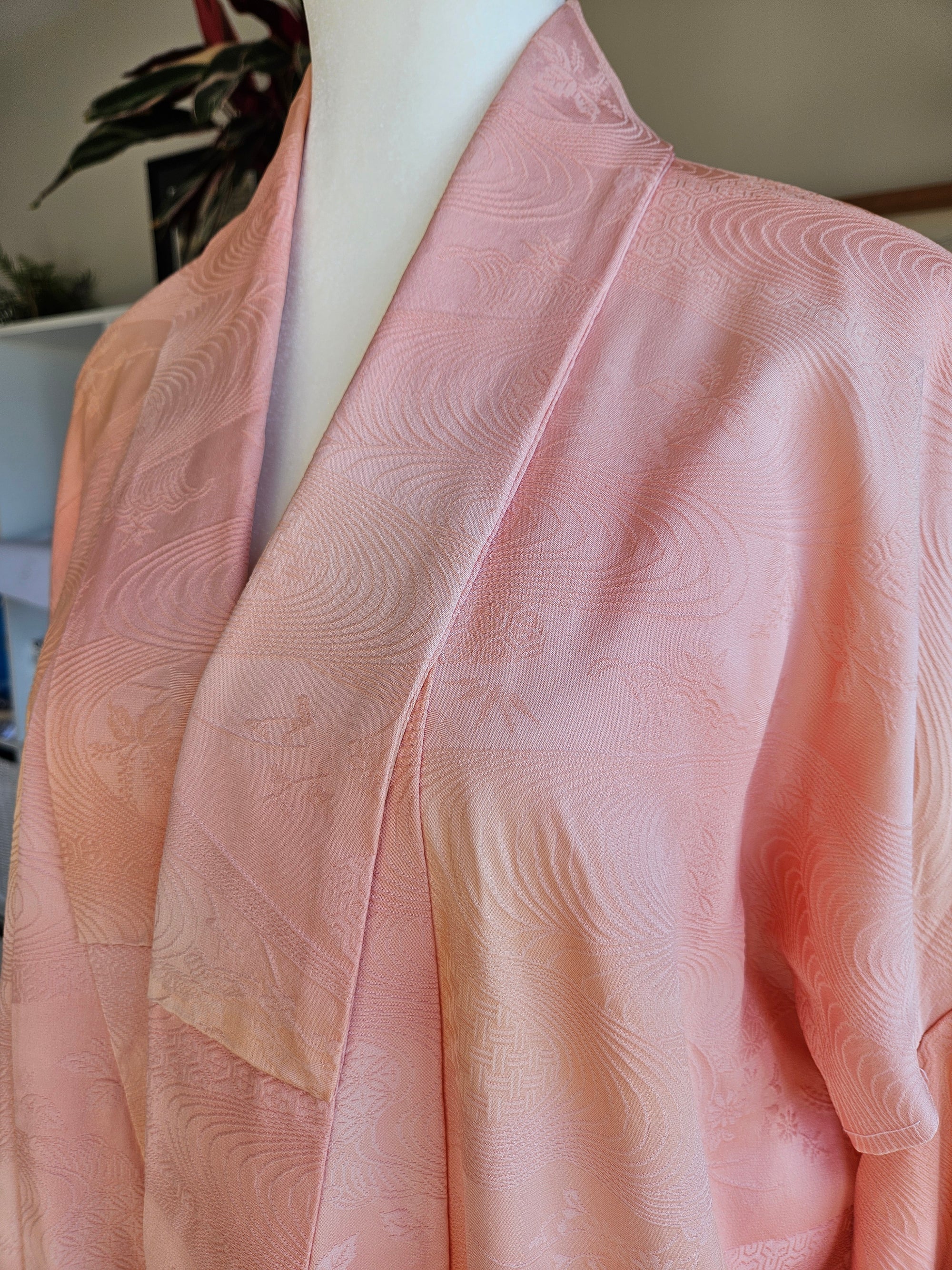 Peach Sunset Wave - Silk Kimono -Updated fit