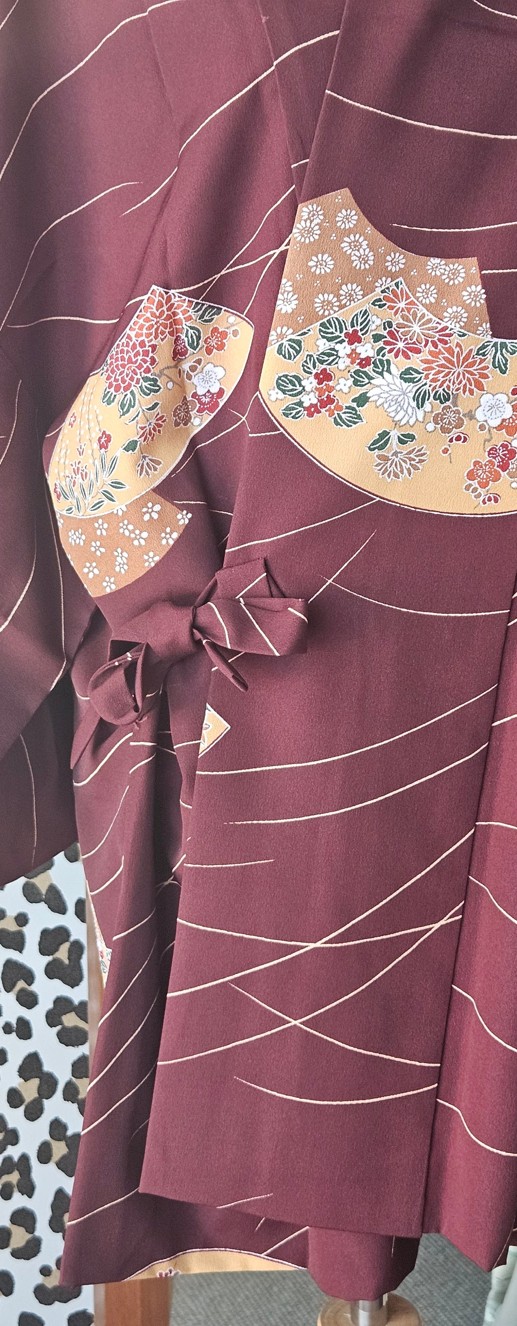 Plum with Gold Fans -Haori