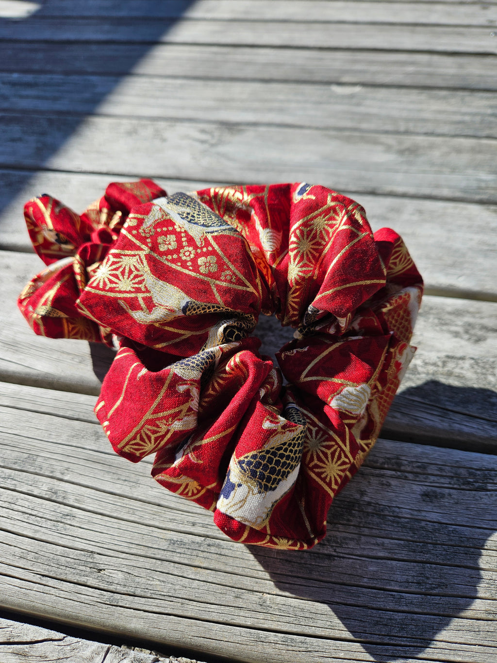 Red Koi Scrunchie