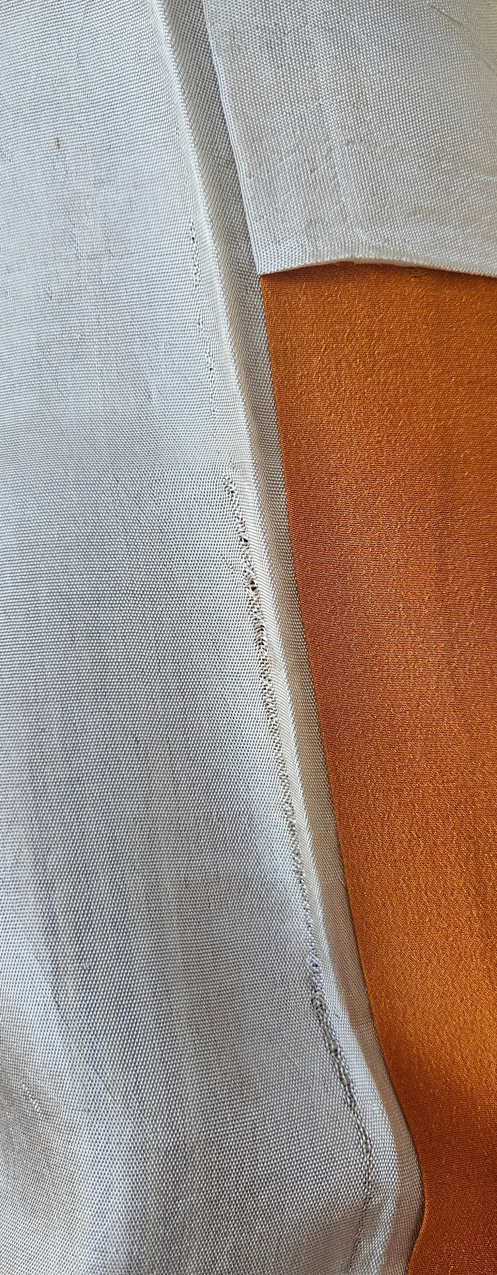 Plum and gold striped - silk Kimono